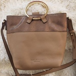 Halston Heritage "Bracelet" Cross body Bucket Bag